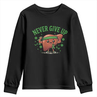Liver Cancer Awareness Transplant Support Youth Sweatshirt Never Give Up Nurse Gift