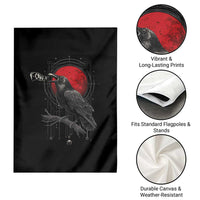 Horror Raven Garden Flag F Caw F Gothic Blood Moon Halloween - Wonder Print Shop