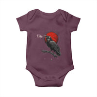 Horror Raven Baby Onesie F Caw F Gothic Blood Moon Halloween - Wonder Print Shop
