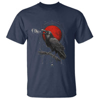 Horror Raven T Shirt F Caw F Gothic Blood Moon Halloween - Wonder Print Shop