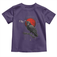 Horror Raven Toddler T Shirt F Caw F Gothic Blood Moon Halloween - Wonder Print Shop