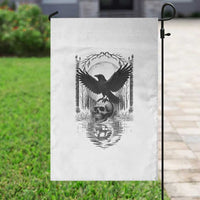 Gothic Raven On Skull With Full Moon Garden Flag - Wonder Print Shop