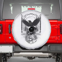 Gothic Raven On Skull With Full Moon Spare Tire Cover - Wonder Print Shop