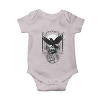 Gothic Raven On Skull With Full Moon Baby Onesie - Wonder Print Shop