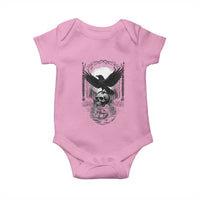 Gothic Raven On Skull With Full Moon Baby Onesie - Wonder Print Shop