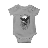Gothic Raven On Skull With Full Moon Baby Onesie - Wonder Print Shop