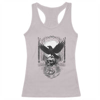 Gothic Raven On Skull With Full Moon Racerback Tank Top - Wonder Print Shop