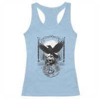 Gothic Raven On Skull With Full Moon Racerback Tank Top - Wonder Print Shop