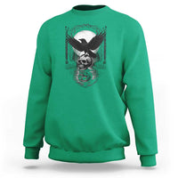 Gothic Raven On Skull With Full Moon Sweatshirt - Wonder Print Shop
