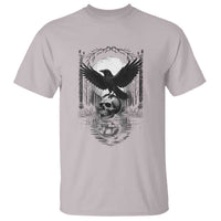 Gothic Raven On Skull With Full Moon T Shirt - Wonder Print Shop