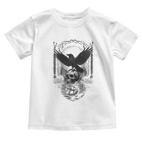 Gothic Raven On Skull With Full Moon Toddler T Shirt - Wonder Print Shop
