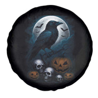 Halloween Gothic Raven Spare Tire Cover Full Moon Horror Art - Wonder Print Shop