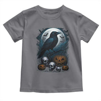 Halloween Gothic Raven Toddler T Shirt Full Moon Horror Art - Wonder Print Shop