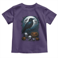 Halloween Gothic Raven Toddler T Shirt Full Moon Horror Art - Wonder Print Shop