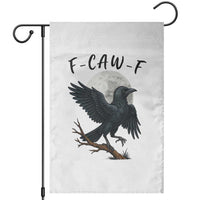 Funny Raven Bird Full Moon Art F Caw F Joke Garden Flag - Wonder Print Shop