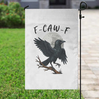 Funny Raven Bird Full Moon Art F Caw F Joke Garden Flag - Wonder Print Shop