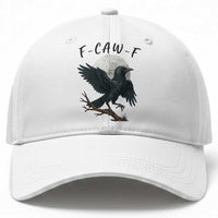 Funny Raven Bird Full Moon Art F Caw F Joke Baseball Cap