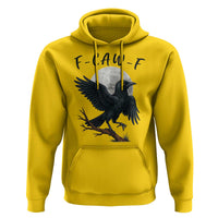 Funny Raven Bird Full Moon Art F Caw F Joke Hoodie - Wonder Print Shop