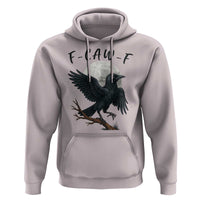 Funny Raven Bird Full Moon Art F Caw F Joke Hoodie - Wonder Print Shop
