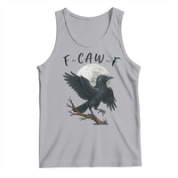 Funny Raven Bird Full Moon Art F Caw F Joke Tank Top - Wonder Print Shop
