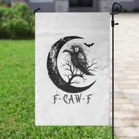 Funny Raven Bird Garden Flag F Caw F Joke Moon Sarcastic Humor Art - Wonder Print Shop