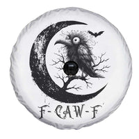 Funny Raven Bird Spare Tire Cover F Caw F Joke Moon Sarcastic Humor Art - Wonder Print Shop