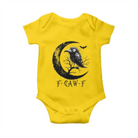 Funny Raven Bird Baby Onesie F Caw F Joke Moon Sarcastic Humor Art - Wonder Print Shop