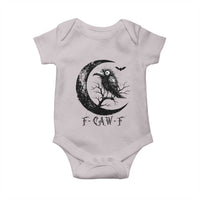 Funny Raven Bird Baby Onesie F Caw F Joke Moon Sarcastic Humor Art - Wonder Print Shop
