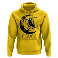 Funny Raven Bird Hoodie F Caw F Joke Moon Sarcastic Humor Art - Wonder Print Shop
