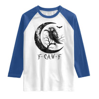 Funny Raven Bird Raglan Shirt F Caw F Joke Moon Sarcastic Humor Art - Wonder Print Shop