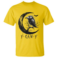 Funny Raven Bird T Shirt F Caw F Joke Moon Sarcastic Humor Art - Wonder Print Shop