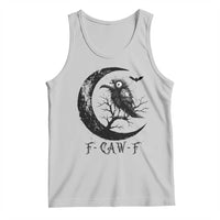 Funny Raven Bird Tank Top F Caw F Joke Moon Sarcastic Humor Art - Wonder Print Shop