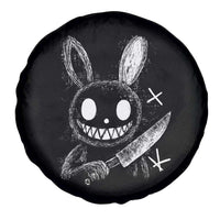 Funny Creepy Bunny With Knife Spare Tire Cover Cute Horror Aesthetic - Wonder Print Shop