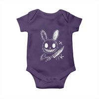Funny Creepy Bunny With Knife Baby Onesie Cute Horror Aesthetic - Wonder Print Shop