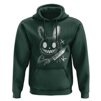 Funny Creepy Bunny With Knife Hoodie Cute Horror Aesthetic - Wonder Print Shop