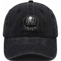 Creepy Cute Bunny Rabbits Washed Cotton Baseball Cap Dark Horror Aesthetic
