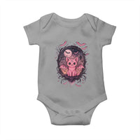 Cute Pastel Goth Bat Cat Baby Onesie Funny Gothic Halloween Art - Wonder Print Shop