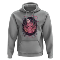 Cute Pastel Goth Bat Cat Hoodie Funny Gothic Halloween Art - Wonder Print Shop