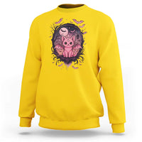 Cute Pastel Goth Bat Cat Sweatshirt Funny Gothic Halloween Art - Wonder Print Shop