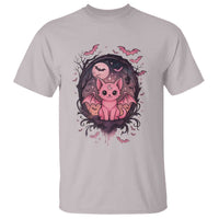 Cute Pastel Goth Bat Cat T Shirt Funny Gothic Halloween Art - Wonder Print Shop