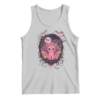 Cute Pastel Goth Bat Cat Tank Top Funny Gothic Halloween Art - Wonder Print Shop