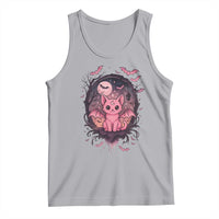 Cute Pastel Goth Bat Cat Tank Top Funny Gothic Halloween Art - Wonder Print Shop