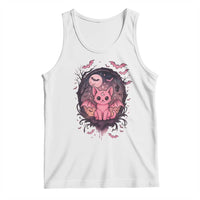 Cute Pastel Goth Bat Cat Tank Top Funny Gothic Halloween Art - Wonder Print Shop