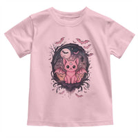 Cute Pastel Goth Bat Cat Toddler T Shirt Funny Gothic Halloween Art - Wonder Print Shop