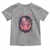 Cute Pastel Goth Bat Cat Toddler T Shirt Funny Gothic Halloween Art - Wonder Print Shop