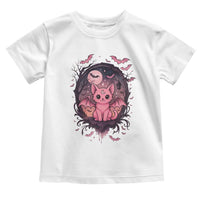 Cute Pastel Goth Bat Cat Toddler T Shirt Funny Gothic Halloween Art - Wonder Print Shop
