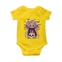 Cute Pastel Goth Vampire Cat Baby Onesie Funny Gothic Halloween Art - Wonder Print Shop
