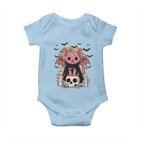 Cute Pastel Goth Vampire Cat Baby Onesie Funny Gothic Halloween Art - Wonder Print Shop