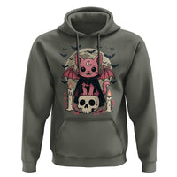 Cute Pastel Goth Vampire Cat Hoodie Funny Gothic Halloween Art - Wonder Print Shop