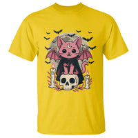 Cute Pastel Goth Vampire Cat T Shirt Funny Gothic Halloween Art - Wonder Print Shop